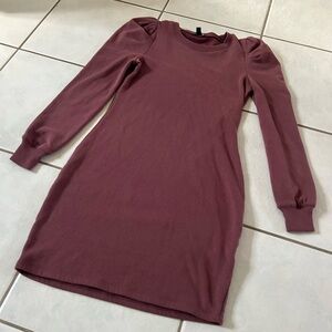 Express Long Sleeve Mauve Dress